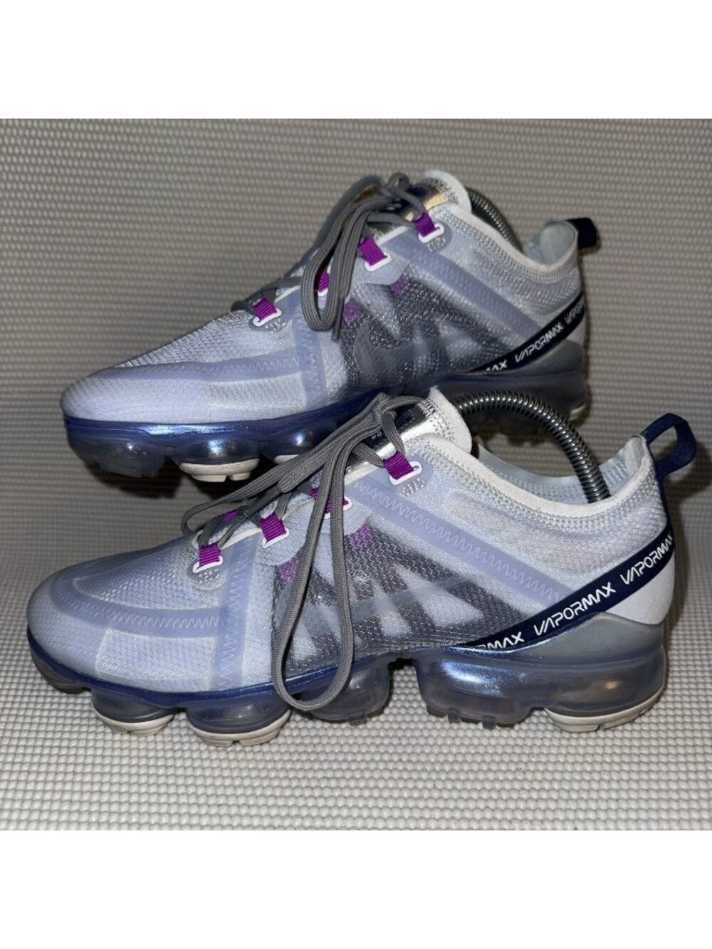 Nike Air VaporMax 2019 Gray Purple Blue Athletic Running Sneakers Size 10